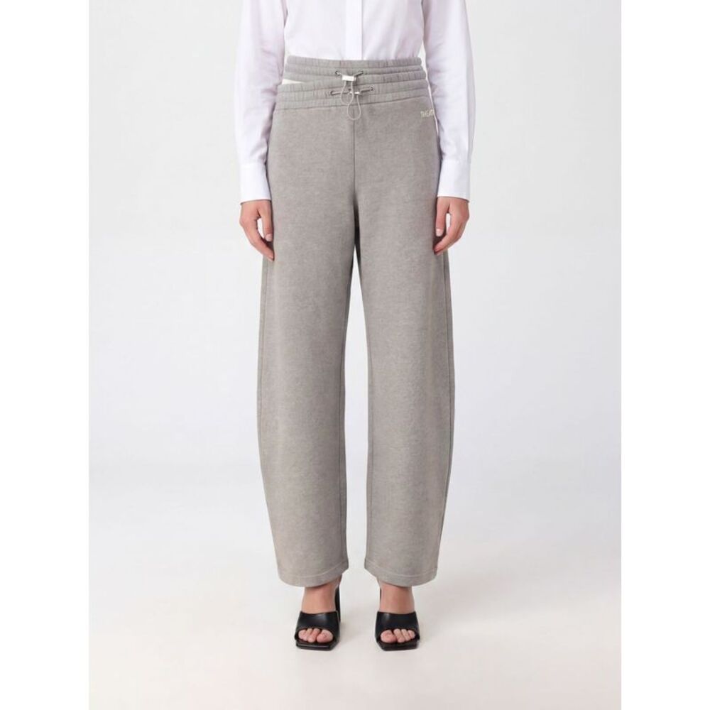 The Attico Wide Leg Cotton Jogging Trousers With High Drawstring Waist